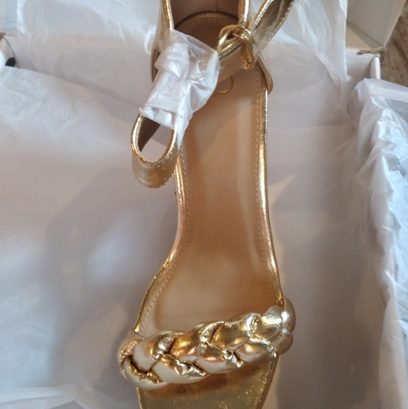 Women's High Heel Block Platform With Braid Detail Size 10 - Picture 5 of 6